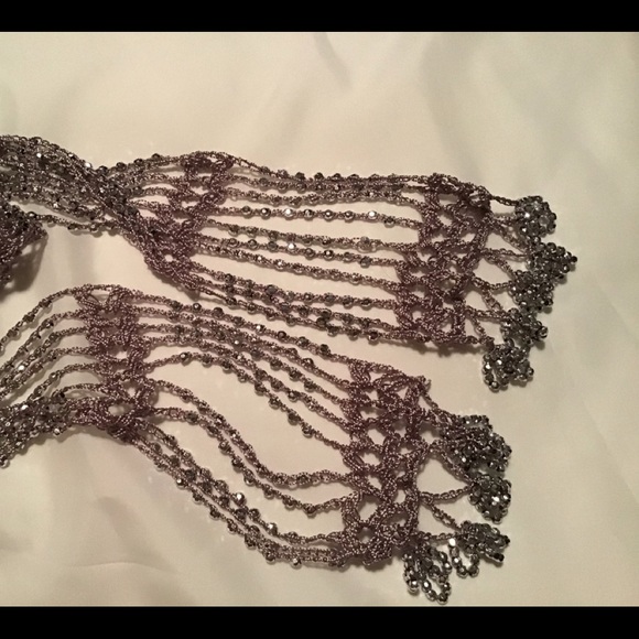 NWOT. CROCHET BEADED SCARF OR BELT - Picture 6 of 6